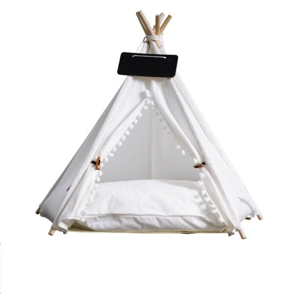 Portable Cat Tent Camp TeePee with Cushion - JHZP001 - Image 3