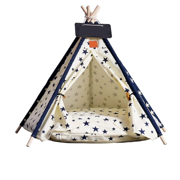 Portable Cat Tent Camp TeePee with Cushion - JHZP001 - Image 4