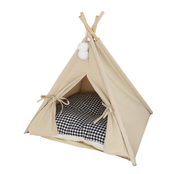 Portable Cat Tent Camp TeePee with Cushion - JHZP002 - Image 4