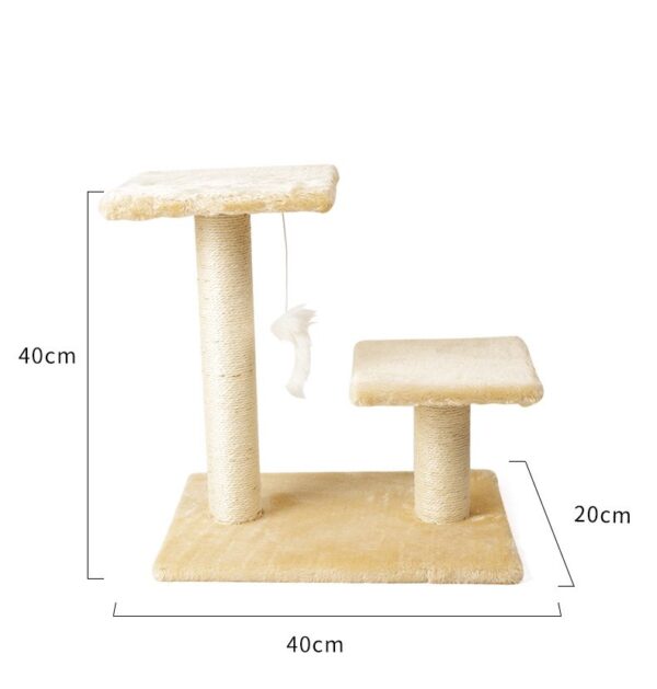 Cat Scratching Post with Top Perch and Feather Toy - JHMPJM004 - Image 7
