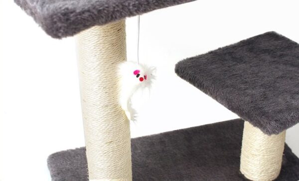Cat Scratching Post with Top Perch and Feather Toy - JHMPJM004 - Image 5