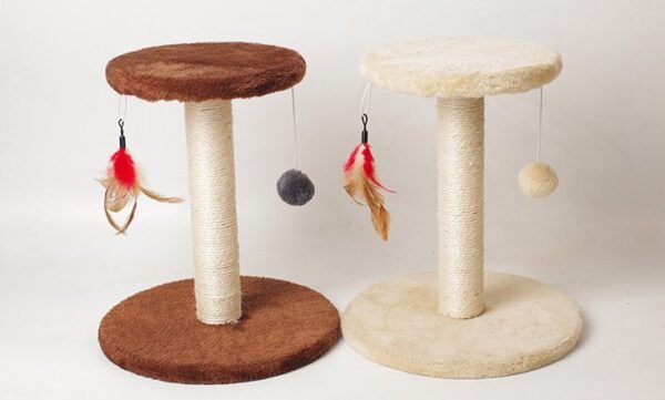 Cat Scratching Post with Top Perch and Feather Toy - JHMPJMH03 - Image 5