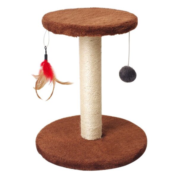Cat Scratching Post with Top Perch and Feather Toy - JHMPJMH03