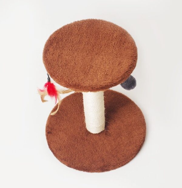 Cat Scratching Post with Top Perch and Feather Toy - JHMPJMH03 - Image 3