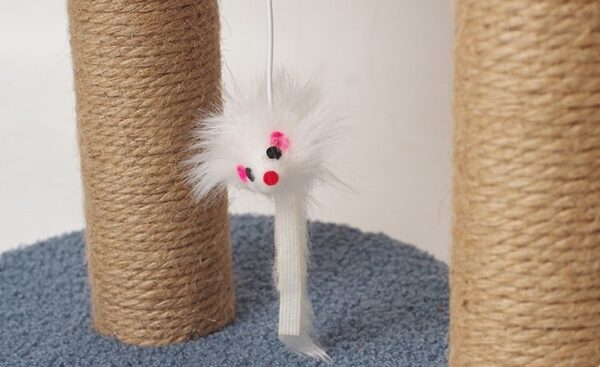 Cat Scratching Post with Top Perch and Feather Toy - JHMPJMH05 - Image 2