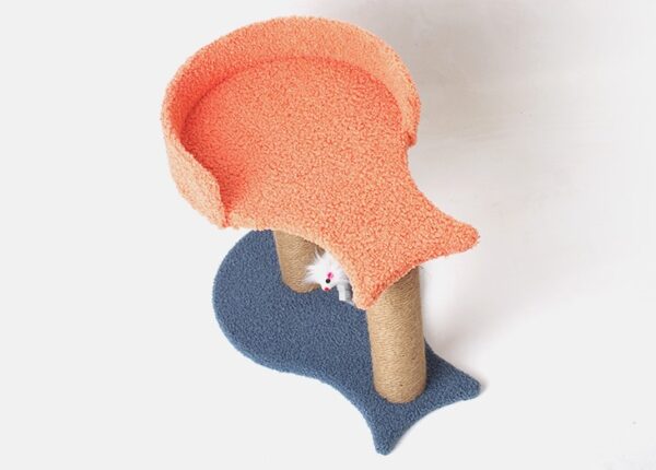 Cat Scratching Post with Top Perch and Feather Toy - JHMPJMH05 - Image 8