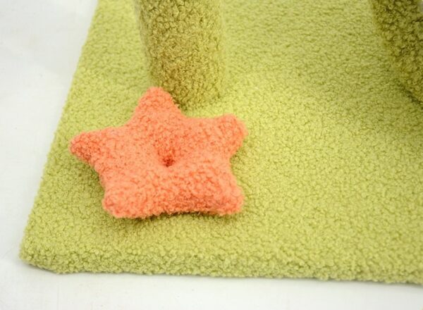 Play Tunnel Cat Scratching Post with Top Perch and Feather Toy - JHMPJMH06 - Image 4