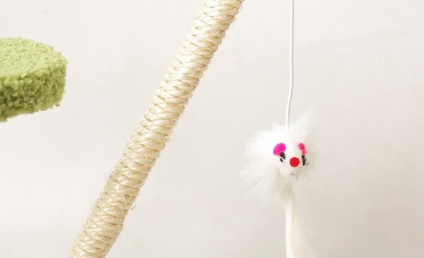 Cat Scratching Post with Top Perch and Feather Toy - JHMPJMH11 - Image 4