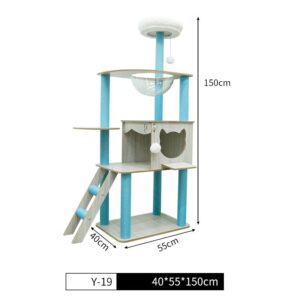 Multi- Level Cat Condo Cat Tree Towel with Platform - JHMPJY19