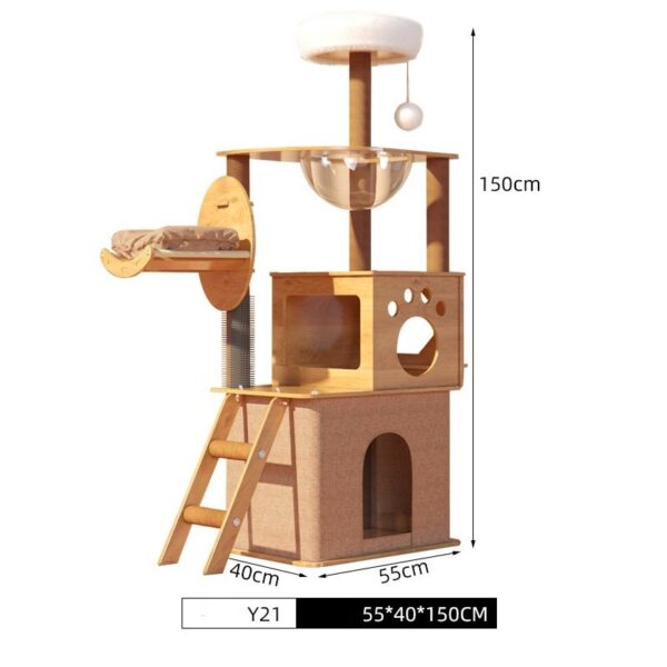 Multi- Level Cat Condo Cat Tree Towel with Platform - JHMPJY21 - Image 2