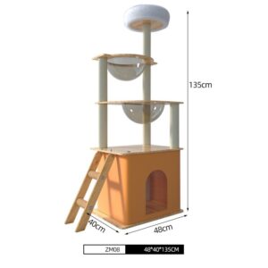 Multi- Level Cat Condo Cat Tree Towel with Platform - JHMPJZM08