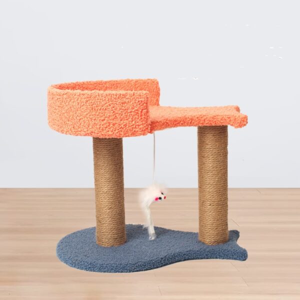 Cat Scratching Post with Top Perch and Feather Toy - JHMPJMH05 - Image 6