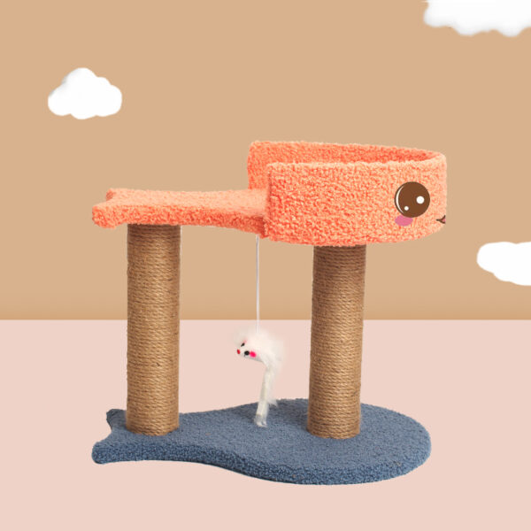 Cat Scratching Post with Top Perch and Feather Toy - JHMPJMH05 - Image 5