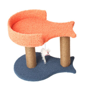Cat Scratching Post with Top Perch and Feather Toy - JHMPJMH05