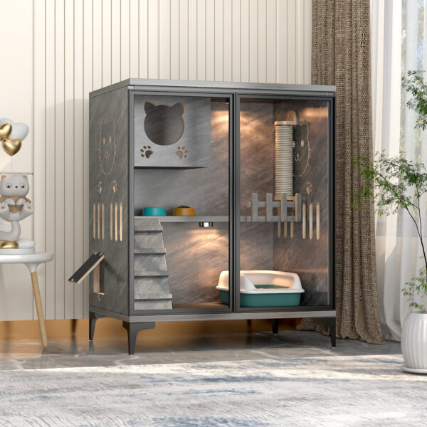 Wooden Luxury Cat Villa House Furniture- JHMW040 - Image 2