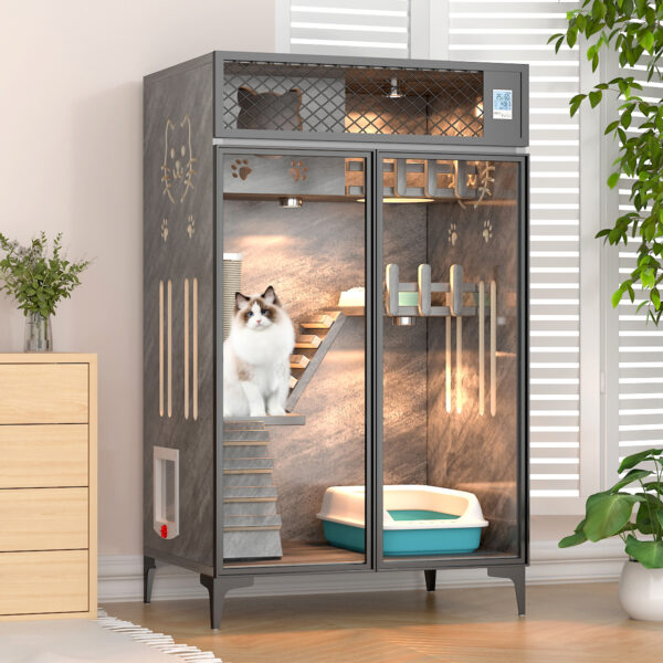 Wooden Luxury Cat Villa House Furniture- JHMW041 - Image 2
