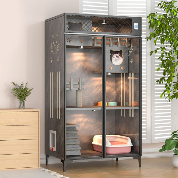 Wooden Luxury Cat Villa House Furniture- JHMW041 - Image 3