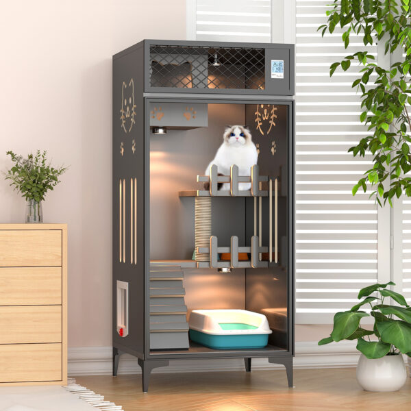 Wooden Luxury Cat Villa House Furniture- JHMW041 - Image 9