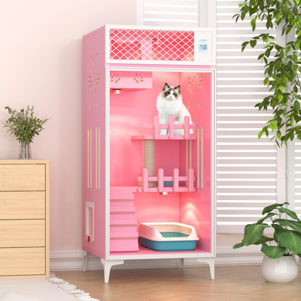 Wooden Luxury Cat Villa House Furniture- JHMW041 - Image 8