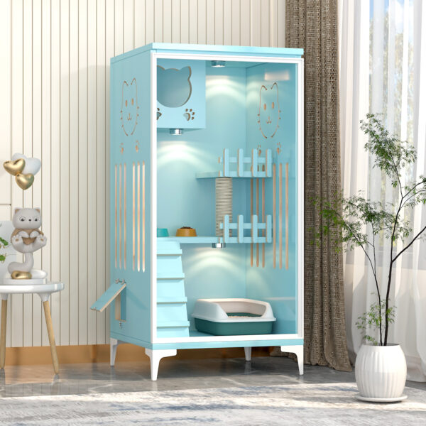 Wooden Luxury Cat Villa House Furniture- JHMW040 - Image 7