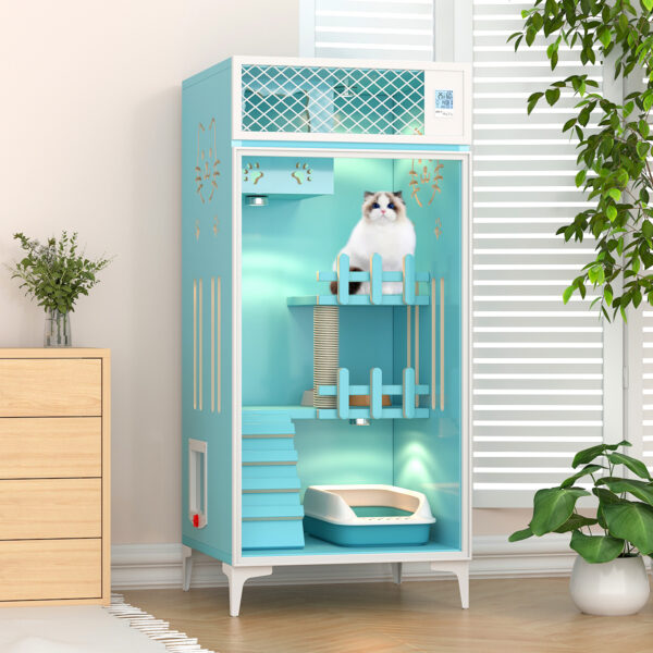 Wooden Luxury Cat Villa House Furniture- JHMW041 - Image 7