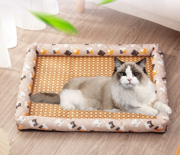 Dog Cat Bed with Rattan Mat- JHGW053 - Image 2