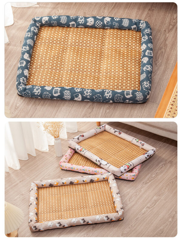 Dog Cat Bed with Rattan Mat- JHGW053 - Image 10