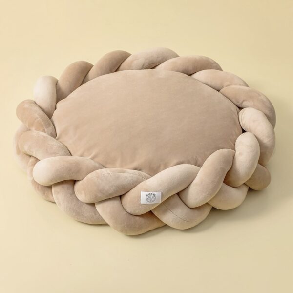 Hand Woven Dog Cat Bed with Center Pillow- JHGW052 - Image 4