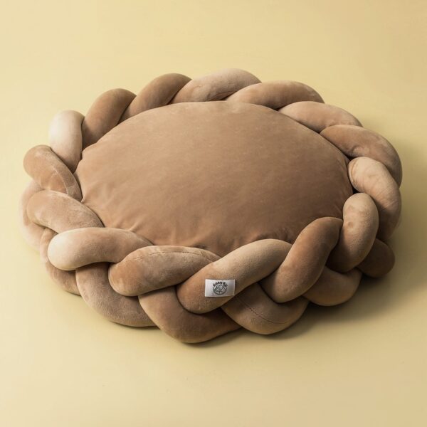 Hand Woven Dog Cat Bed with Center Pillow- JHGW052 - Image 3