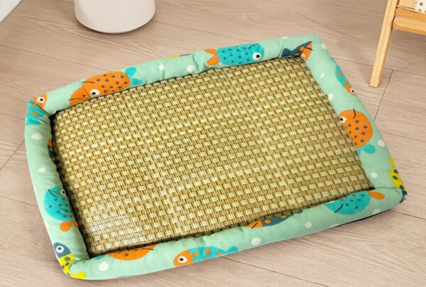 Dog Cat Bed with Rattan Mat- JHGW053 - Image 14