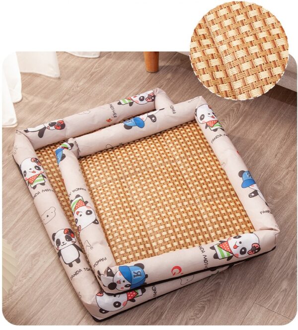 Dog Cat Bed with Rattan Mat- JHGW053 - Image 5