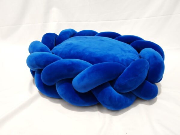 Hand Woven Dog Cat Bed with Center Pillow- JHGW052 - Image 9