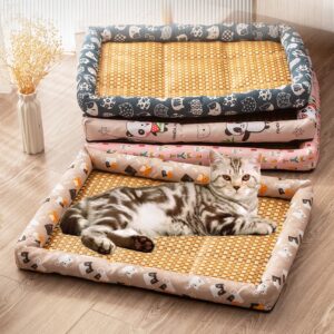 Dog Cat Bed with Rattan Mat- JHGW053